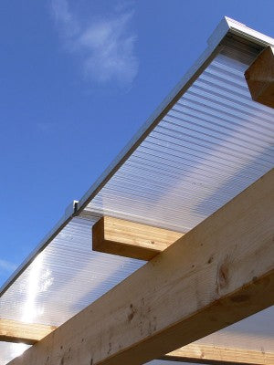 Terrassenüberdachung mit Polycarbonat-Stegplatten inkl. Verlegezubehör